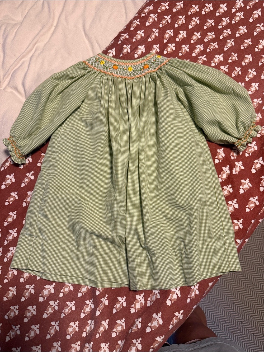 Smocked Pumpkin Fall Dress